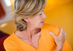shoulder pain with arthrosis of the joint
